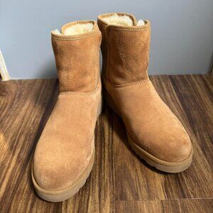 UGG KRISTIN CLASSIC SLIM CHESTNUT SUEDE WEDGE ANKLE BOOTS SIZE US 7 WOMEN